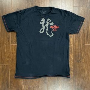 black hard rock cafe hong kong tee